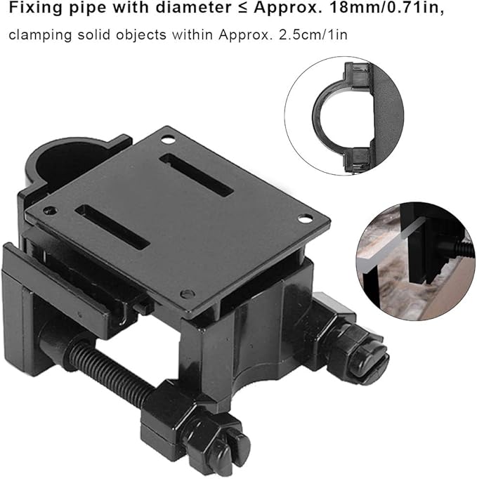 Zerodis Aquarium Tube Clips, 2Pcs Fish Water Pipe Holders Clamps Multifunction Plastic Adjustable Fish Mounting Clip for Tube Dia Within 18mm