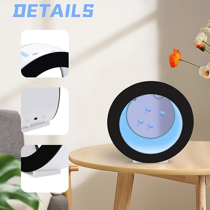 Jellyfish Aquarium,Fish Aquarium with Intelligent Filtration System and Remote Controllable, 16 Colors and 4 Light-Changing Effects,Aquarium Fish Tank for Betta Jellyfish Goldfish