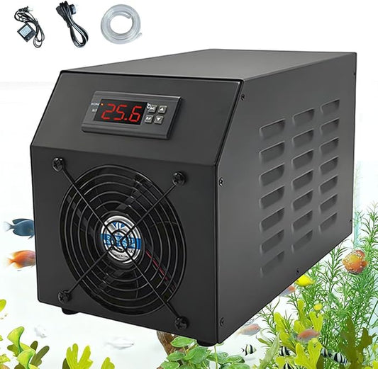 Aquarium Chiller, 16 Gallon/60L 2 in 1 Aquarium Cooler for Hydroponic System, Water Chiller with Pump and Pipe for Fish Shrimp Coral 2in1AquariumHeaters/Chiller