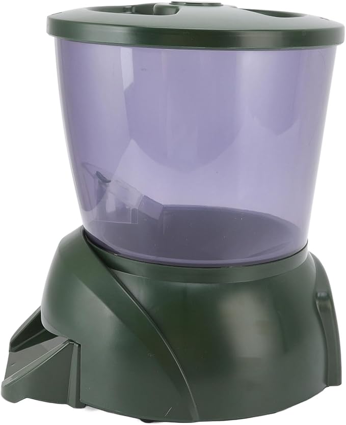 Automatic Fish Feeder, 4.25L Large Capacity Auto Fish Food Dispenser with LCD Screen Programmable Timer and Adjustable Portions for Aquarium Tank and Outdoor Pond