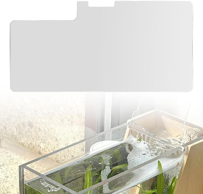 Clear Acrylic Aquarium Cover, 4mm Thick, Quick Installation, No Central Support, 46.5x23cm