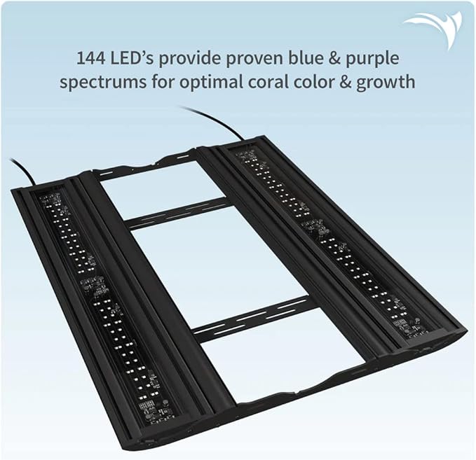 Aquatic Life Coral Cover Hybrid 24 inch LED Aquarium Light Fixture Reef Aquarium Lighting Strip, Mimic Popular T5HO Bulb Spectrums, Smart Aquarium Lights Wireless App Controlled