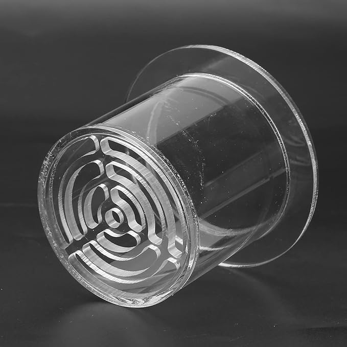 Acrylic Transparent Feeder Cover, Fish Tank Protection Cover, Breeding Protection Cover with Ring Base for Blocking Fish and Sand, Compatible with 20mm 25mm Drain