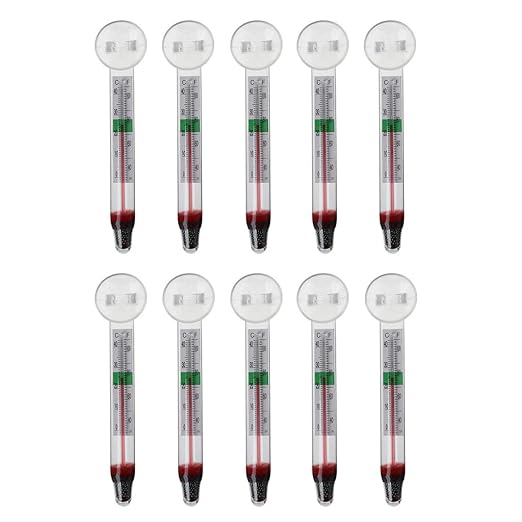Youngy 10 Pieces Aquarium Floating Double Scale Thermometer Digital Fish Tank Water Temperature Measurer