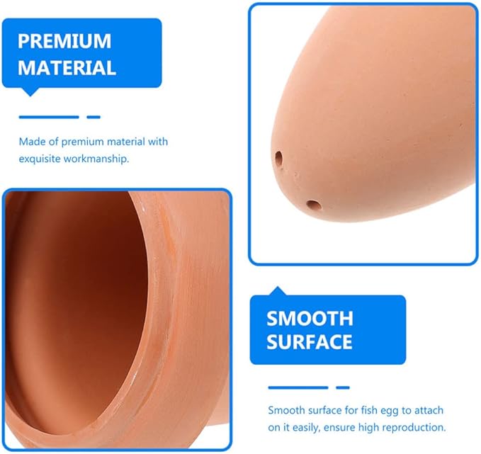 Fish Fish Breeding Cone Spawning Slates Ceramic Discus Angel Reeding Cones Cave Bucket with Isolate Net for Aquarium Landscape Tank Breeding Cage