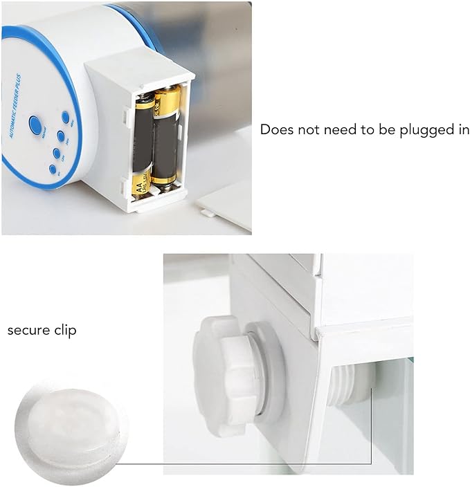 Automatic Fish Feeder for Aquarium, Battery Powered Auto Fish Food Dispenser Adjustable with Timing Function, Fish Accessories, Fresh and Dry