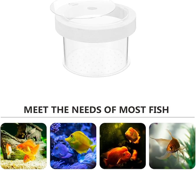 Ipetboom Fish Tank Separate Box Floating Aquarium Breeding Box with Lid 4.72X4.72X3.14In Acrylic Fish Isolation for Small Guppy Fry
