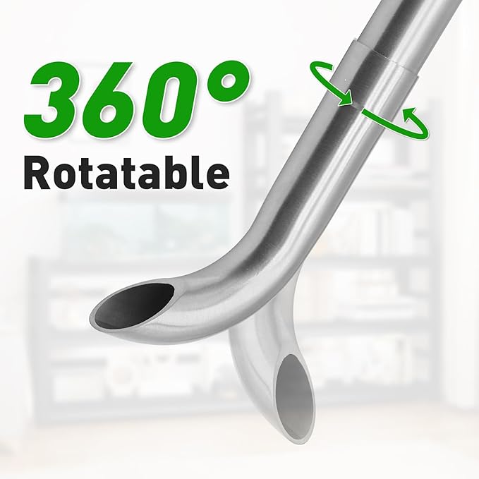 LINLAN 304 Stainless Steel Lily Pipe Inflow and Outflow with Mini Aluminum Alloy Pipe Holder, 360° Rotatable Outflow, Fits 12/16mm(1/2" i.d.) Filter Hose, for Rimless Aquariums (12mm-with Skimmer)