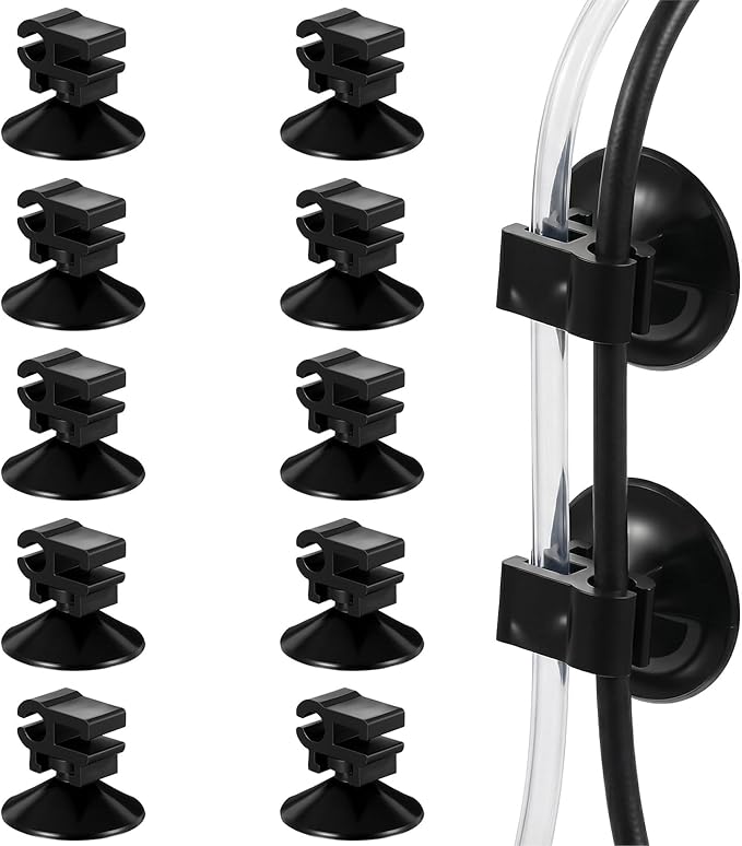 Bremorou 10 PCS Aquarium Heater Suction Cups 27x23mm Fish Tank Suctions Cup Clips Durable Fish Tank Suction Cups for Tubing Heater Accessories