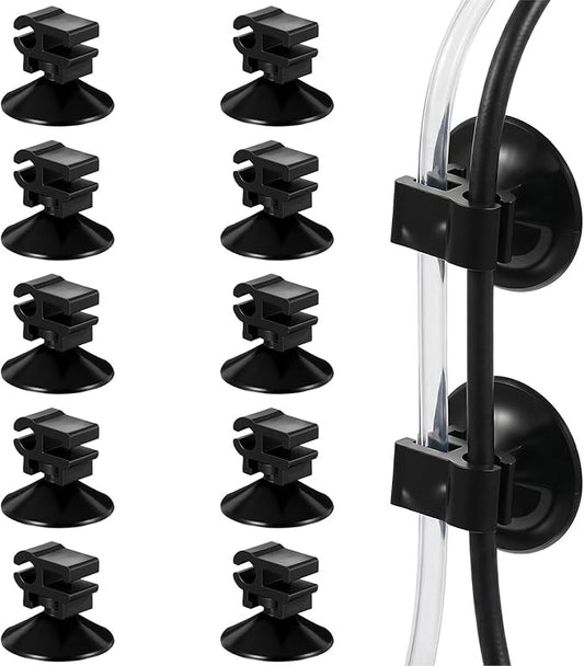 Bremorou 10 PCS Aquarium Heater Suction Cups 27x23mm Fish Tank Suctions Cup Clips Durable Fish Tank Suction Cups for Tubing Heater Accessories