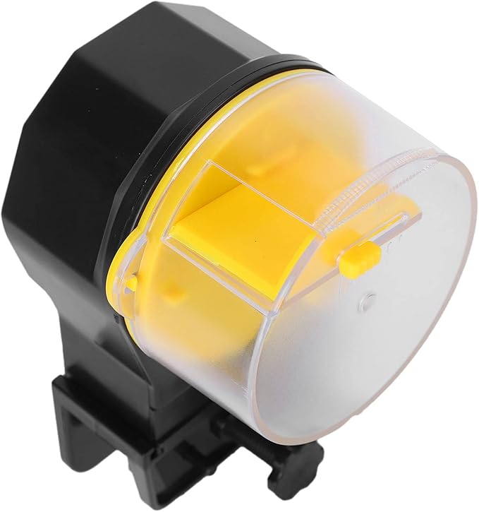 Automatic Fish Feeder, Aquarium Fish Feeder Dry Granular Flake Food for Fish Tank(Blue)(Yellow)
