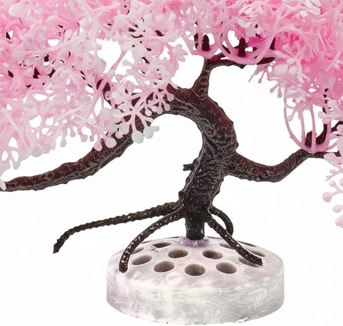 Sanfly Artificial Aquarium Plants, Fake Aquarium Aquatic Plant Cherry Blossom Aquarium Fish Tank Simulation Aquatic Aquarium Tank Accessories