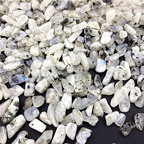 50g Natural White Moonstone Labradorite Crystal Gravel Rock Quartz Crystal Fish Tank Natural Quartz Crystals