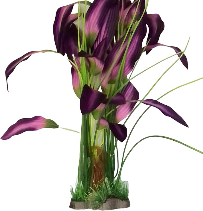 Top Fin Underwater World Purple Silk 18" Plastic Plant