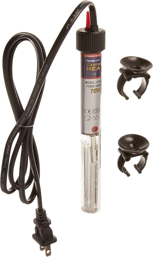 Penn-Plax Cascade Heat Aquarium Heater – Fully Submersible – Great for Freshwater and Saltwater Fish Tanks – 7.5” Length – 25 Watt