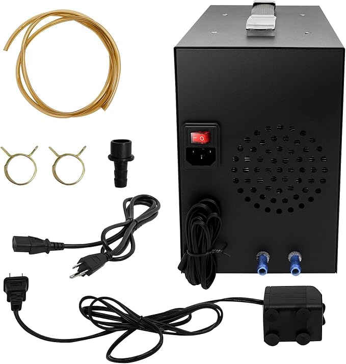 15.85Gal Aquarium Chiller, 200W 110V Cooling Machine with Temperature Probe Line, 60L Fish Tank Cooler Aquarium Water Chiller -58-230℉ Temp Adjustable for Fish Tank Axolotl Coral Reef Tank