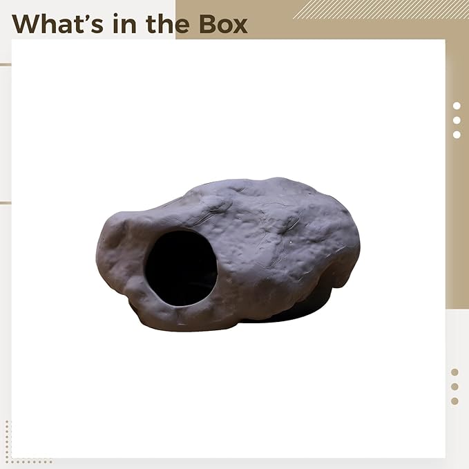 Opening Ceramic Cave Shelter, Sand Fish and Shrimp Safe House, Great Aquarium Decoration for Fish, Shrimp, Cichlid Breeding, and Parrot Spawning