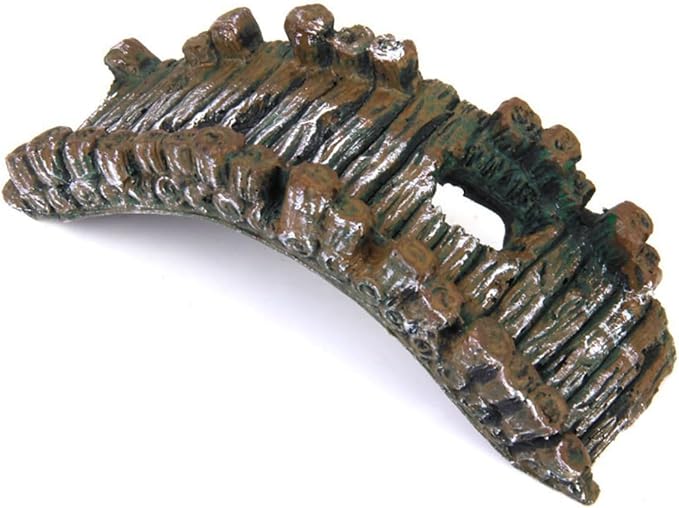ORFOFE Aquarium Fish Tank Resin Bridge Ornament Decorative Landscape Arch for Aquatic Environments for Fish Tank Decoration and Aquascaping