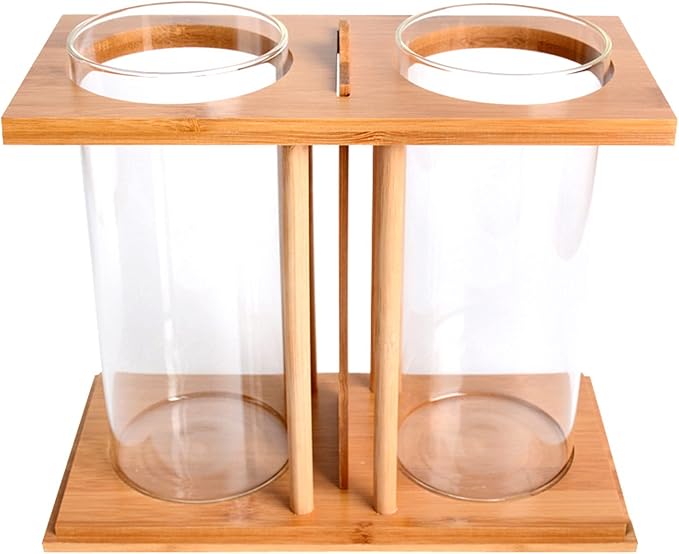 Acrylic Mini Fish Tank,Creative Wood Desktop Mini Aquarium Tank Bowl with LED Light for Goldfish Betta Small Fish Aquarium Small Fish Tank Office Business Home Decor