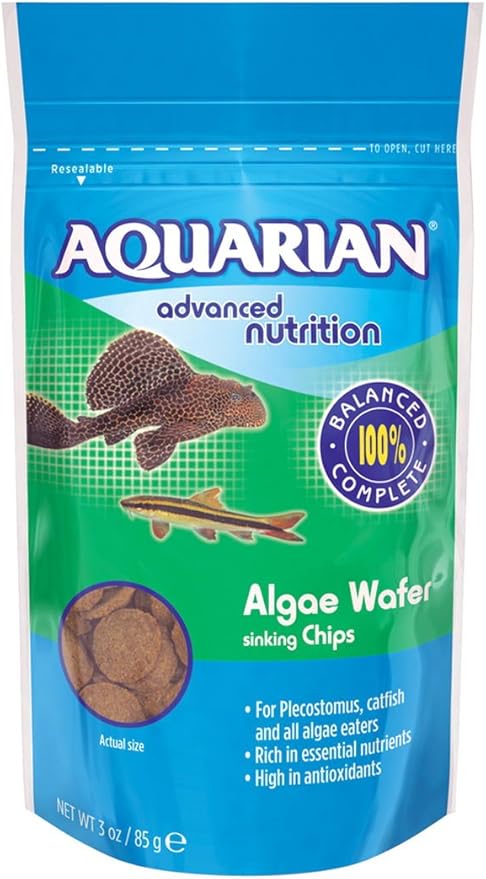 API Aquarian Algae Eater Sinking Algae Chips, 3 Ounce