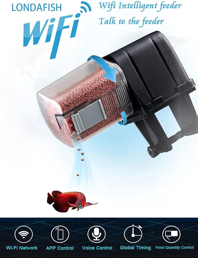 LONDAFISH Fish Feeder, Plastic, Multiple Pets