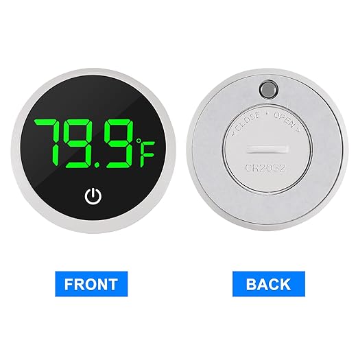 DORHEA 2Pcs Digital Aquarium Thermometer Fish Tank Digital LED Display Thermometer Fahrenheit Aquarium Temperature Sensor with LED Touch Screen for Aquarium Glass Containers Plant Reptile Turtle Tank