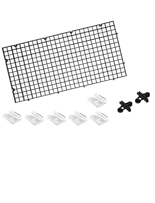 10 Pack Aquarium Lid with Clips, Fish Tank Top Cover Hood, Transparent Fish Tank Lid for Aquariums & Breeder Tanks(Black,30x15cm)