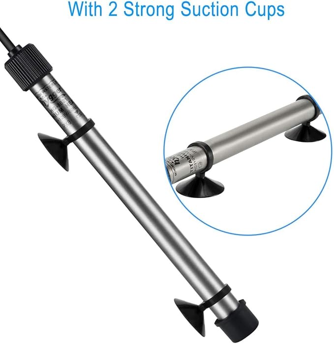 hygger 802 Aquarium Titanium Heater Rod Fish Tank Heating Element Replacement Heater Tube (Controller Excluded) 500W
