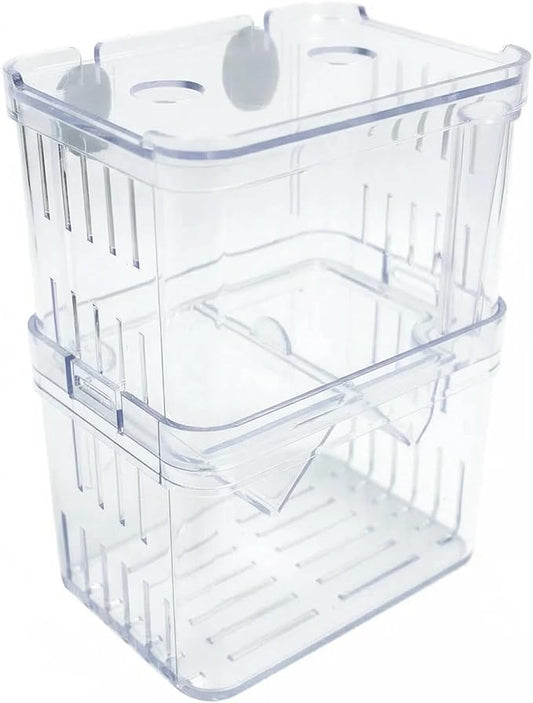 Mipukbay Aquarium Small Isolation Breeding Box, Acrylic Transparent Aquarium Breeder Box for Fish Fry Hatching, Shrimp Breeding, Betta, Guppy, Killifish, Clownfish, Suitable for Small Fish Tanks