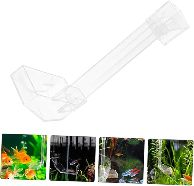Toddmomy Aquarium Fish Feeder Tube with Feeding Ring 35cm Automatic Fish Tank Feeder Vacation Feeding Aquarium Supplies