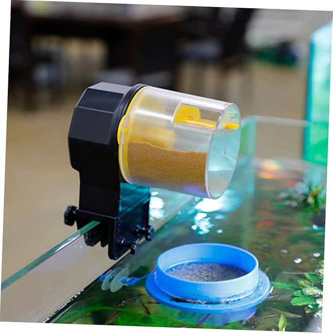 1set Automatic Fish Feeder for Vacation Timer for Easy Install Aquarium Fish Food Dispenser and Convenient Battery