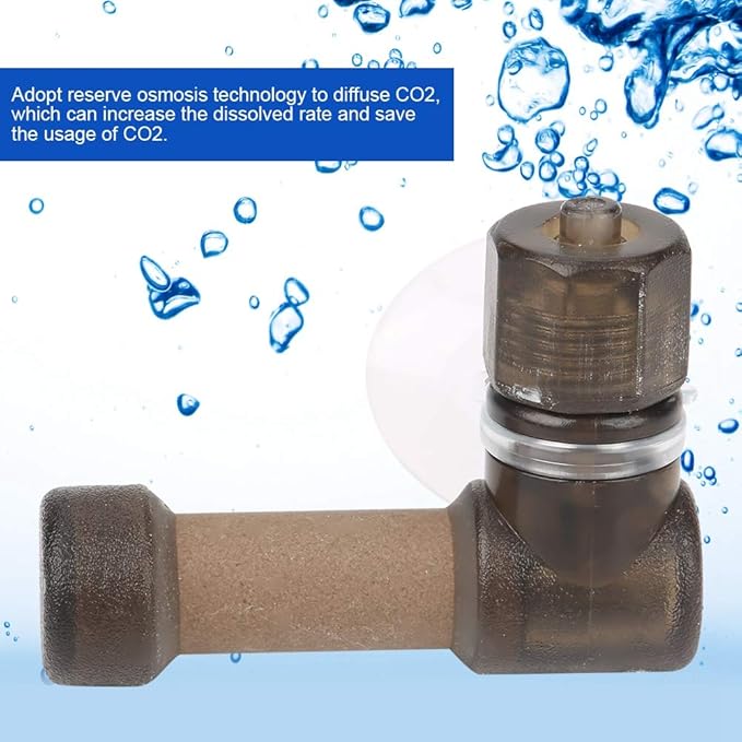 KUIDAMOS Easy Carbon Dioxide Diffuser, CO2 Atomizer Carbon Dioxide Atomizer Oxygen Pump Diffuser19g~24g,4.5 * 4 * 1.7cm ABS Brown,for Super Fish Aquarium Equipment(Brown)