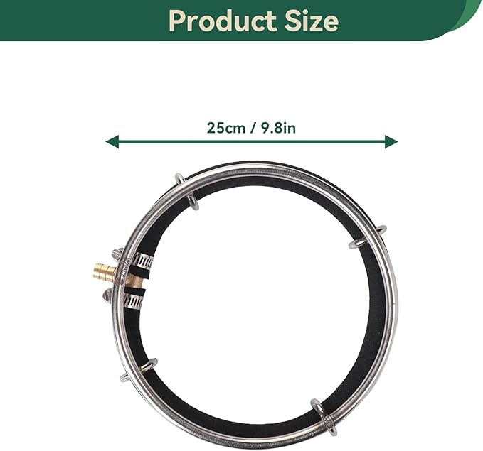 Cyrank Aquarium Air Diffuser, Round Air Bubble Diffuser Rings Round Bubble Stone Aquarium Aerator Bubble Stone Aquarium Air Stone Disc for Aquarium and Fish(25cm)