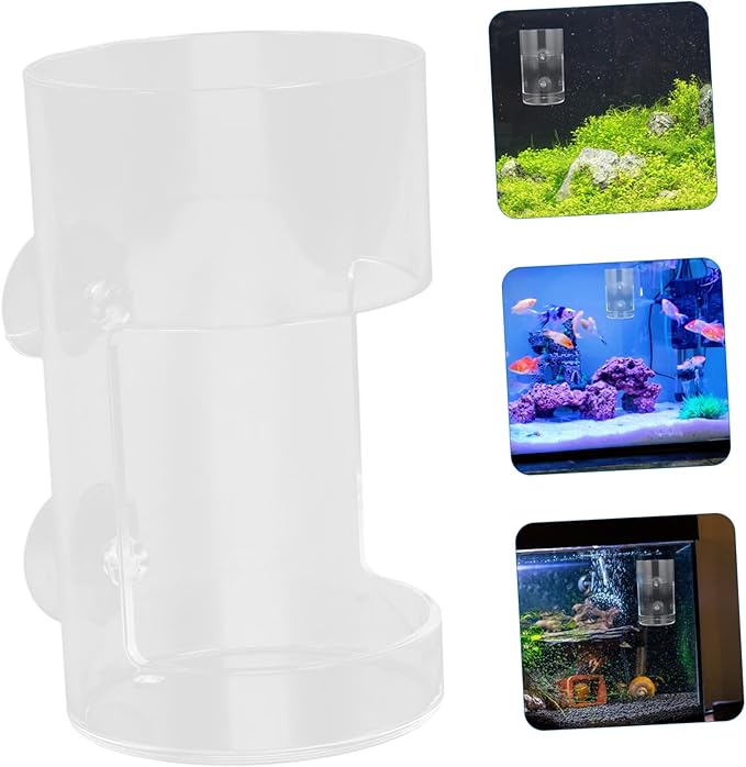Acrylic Fish Feeder for Aquarium Automatic Feeding Tool Strong Cup Multi-Purpose Shrimp and Fish Feeding Bowl Clear Design for Easy Use
