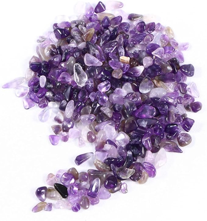 FRCOLOR Decorative Crystal Pebbles Natural Polished Stones Fish Tank Decoration Aquarium Decorations Glass Pebbles Stones Rocks Gravel Botanical Decor Aquarium Pebbles Plant Mix Purple