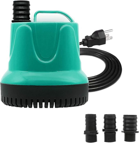 Upettools Submersible Water Pump, Ultra Silence Circulation Multifunctional Water Pump with Handle For Pond, Aquarium, Hydroponics, Fish Tank Fountain with 5.9ft (1.8M) Power Cord (40W)