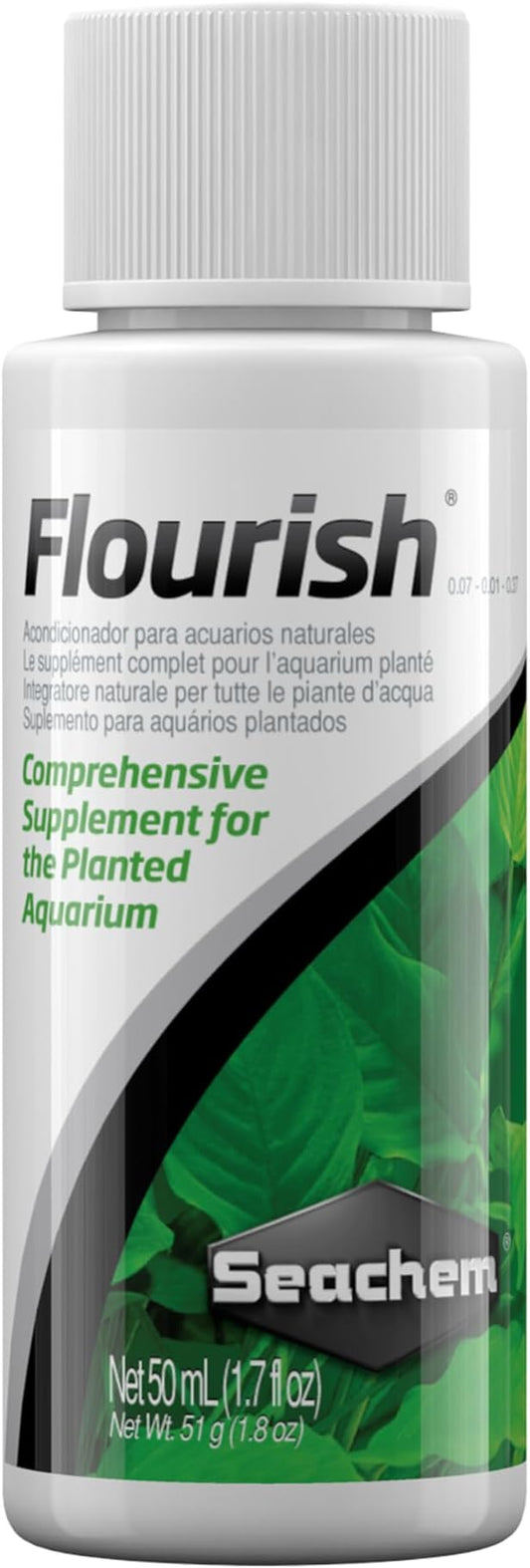 Seachem Flourish Freshwater Plant Supplement - Aquarium Element and Nutrient Blend 50 ml (514)