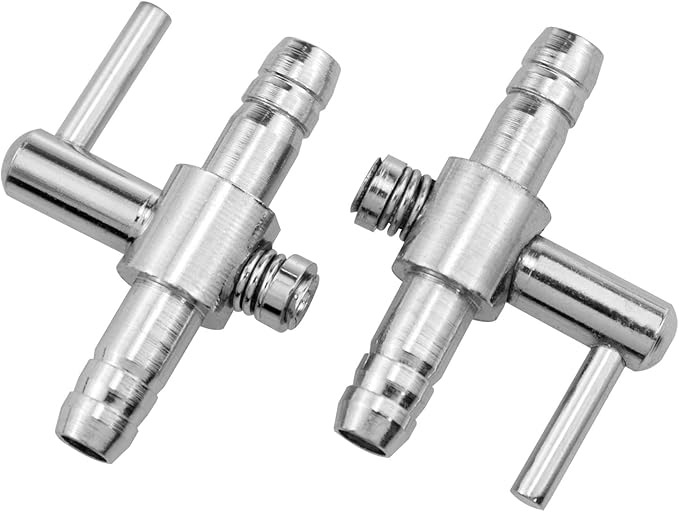 Lovelysp Aquarium Metal Gang Valves Fish Tank Air Flow Control Lever Pump Air Flow Distributor Splitter for Air Pump for Aquarium Tanks 4PCS (1.18inch)