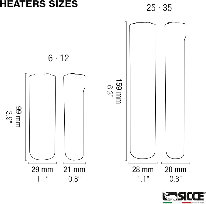 Sicce 12W Jolly Preset Small Submersible Aquarium Heater, Constant Temperature, Betta Fish Tank Heater Set to 77℉ for 1-4 Gallons Freshwater & Saltwater Tanks