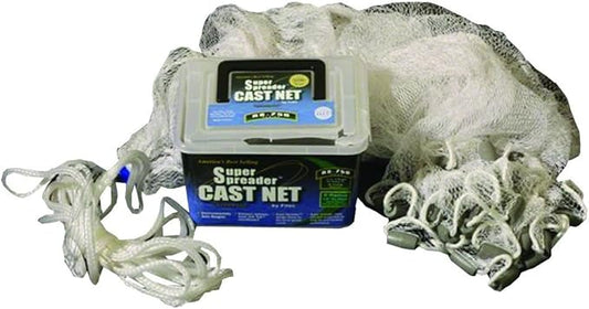 FITEC Super Spreader Nylon Fishing Cast Net, 1/4-Inch X 3-Feet