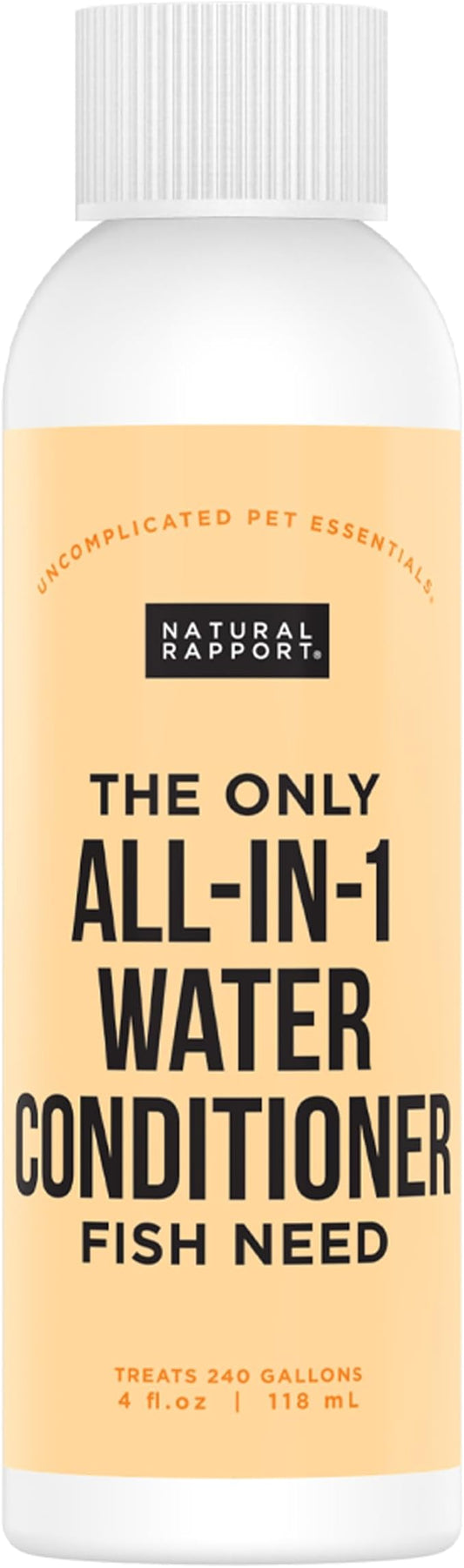 Aquarium Water Conditioner - All-in-1 Fish Tank Dechlorinator - Removes Ammonia, Nitrite, Chlorine & Chloramine, Detoxifies Heavy Metals - Freshwater & Saltwater - Treats 240 Gallons (4 fl oz)