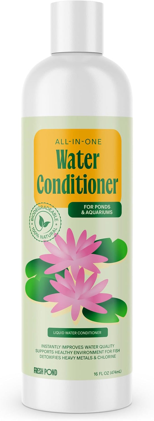 Aquarium & Pond Water Conditioner – Detoxifies Tap Water for Fish - Treats 9,600 Gallons - 16 Fl Oz.