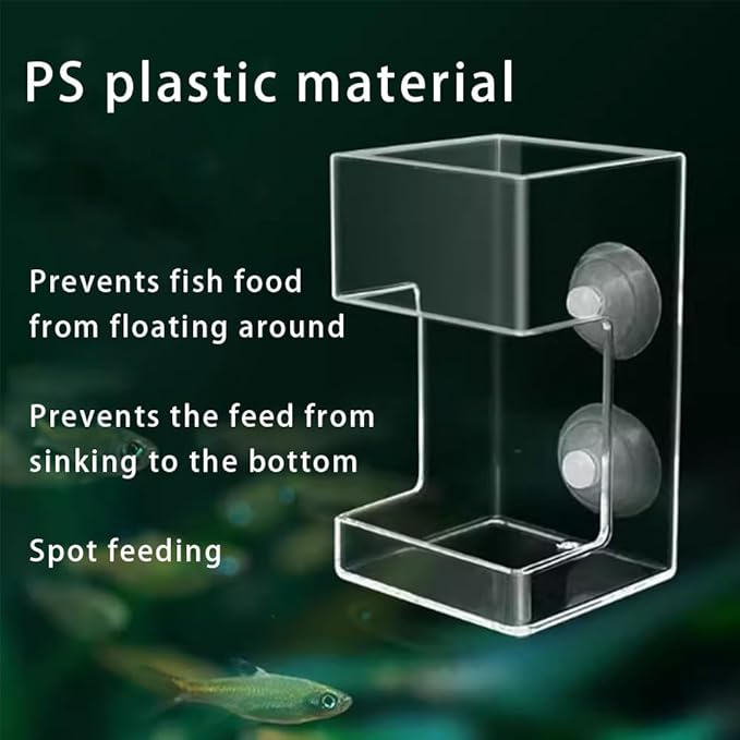 Fish Feeder Square-Shaped Automatic Fish Feeders Reduced Filter Clogging Tank Suitable for All Kinds of Food Tank Accessories