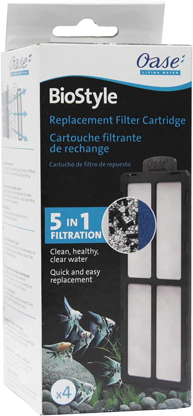 OASE Indoor Aquatics BioStyle Replacement Filter Cartridge Set of 4, Black (84243)
