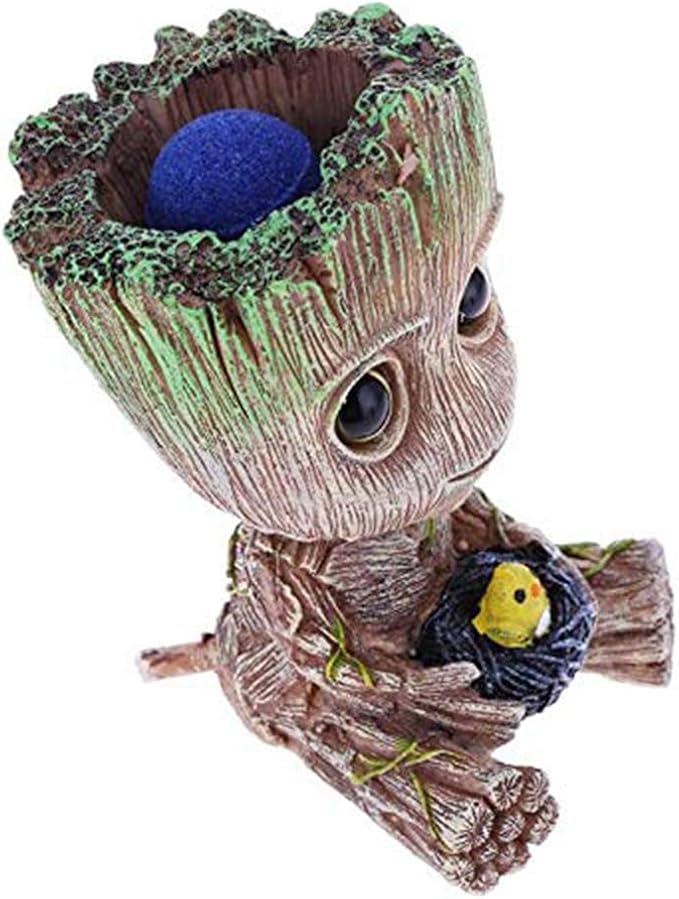 SLOCME Aquarium Groot Air Bubbler Decorations - Oxygen Pump Resin Crafts for Aquarium Fish Tank Decor,with Air Bubbler Stone for Aquarium