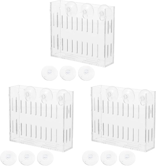 Mipcase Aquarium Plant Holder Clear Acrylic Fish Tank Frame with Double Suction Cups for Live Aquatic Plants Small Water Plants 3.93X3.34X2.95In Aquarium Accessories