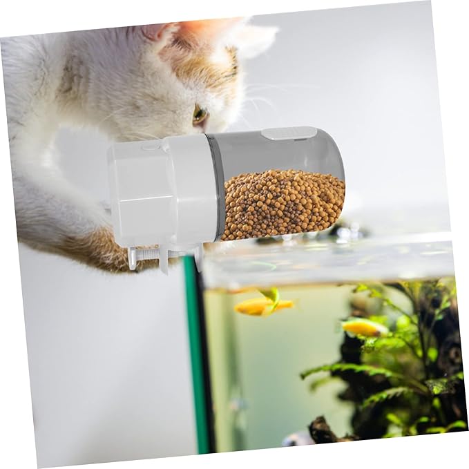 BESPORTBLE Intelligent Automatic Feeder Capacity Feeding Tank Transparent Design for Easy Monitoring for Fish Tanks and Aquariums Timed Feeding and