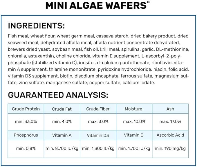 Hikari Tropical Mini Algae Wafers Fish Food, 2.2 lb (1kg)