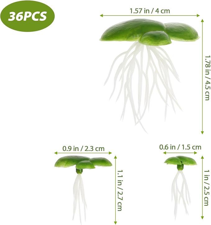 Toddmomy 72pcs Plastic Duckweed Artificial Floating Duckweed Mini Fake Simulation Floating Plants for Aquarium Fish Tank Pond Decor
