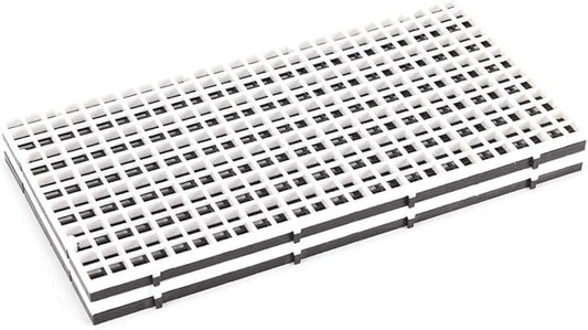 4 Pcs Aquarium Grid Divider Tray Egg Crate Aquarium Fish Tank Filter Bottom Isolation Board Partition Net Pane for Mixed Breeding,Black,White
